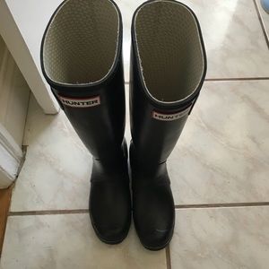 Hunter Boots black tall matte